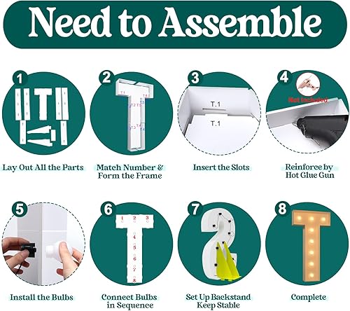 Miniatura 85 de Números iluminados grandes de 4 pies, números de marquesina 2 para decoraciones de cumpleaños de 21 para niños y niñas, números gigantes iluminados