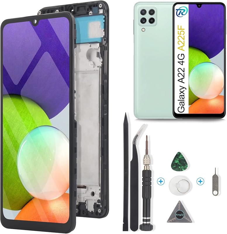 RongZy Samsung Galaxy A22 4G A225F Kijelző Csere Érintőképernyővel - Fekete Kerettel, Szerelő Készlettel, Mobiltelefon Javításhoz
AI: I've