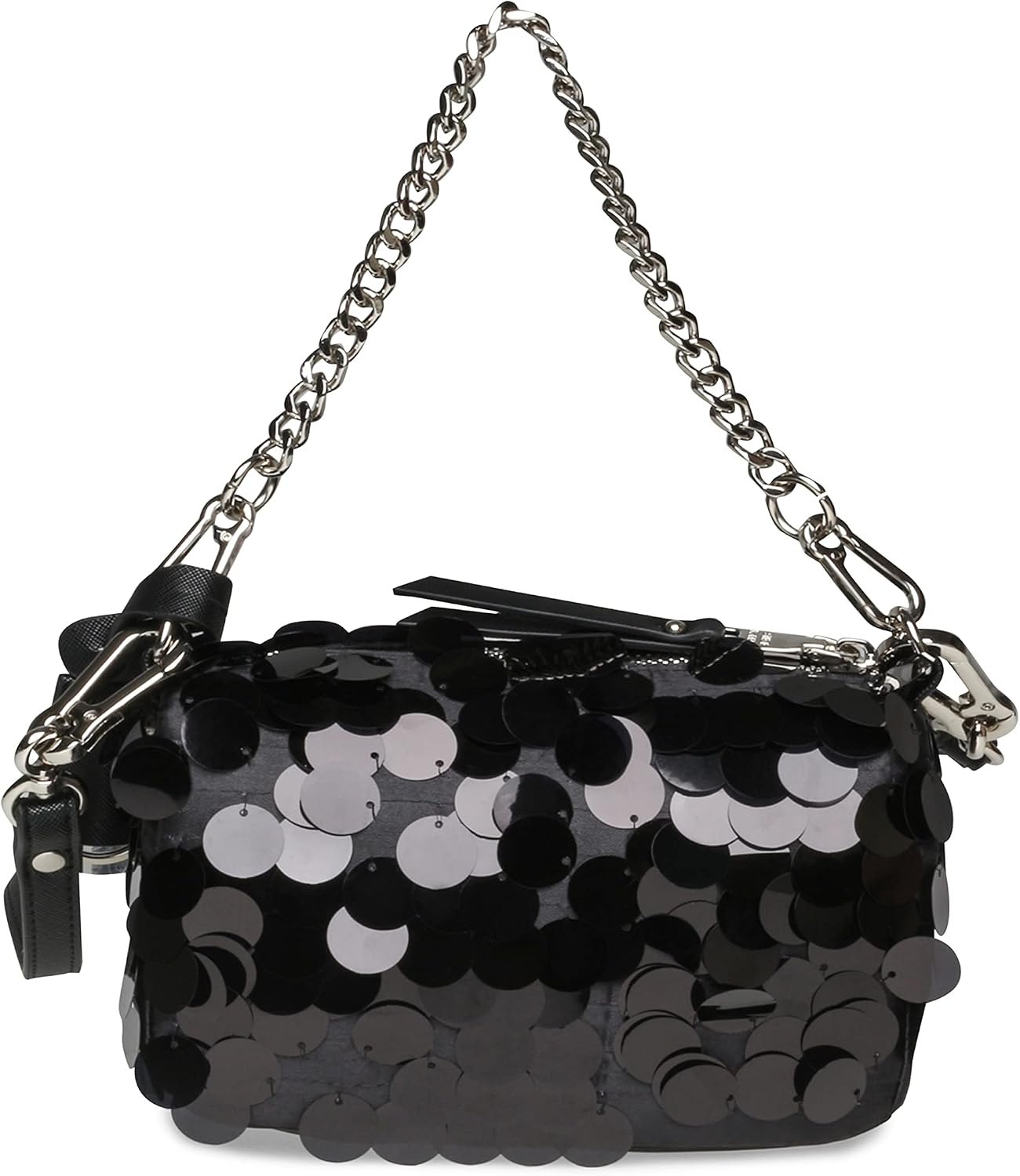 Steve Madden Noble-P Pailette Sequins Mini Bag, Black