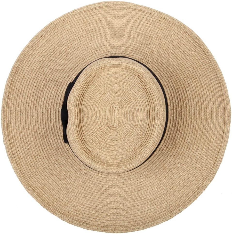 Women's Paper Braid Large Brim Gambler Style Dressy Sun Hat - Image 5