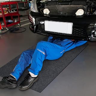 OLanto Oil Spill Mat 36" x 59", Reusable & Durable Oil Absorbent Pad, Contains Liquids, Protect Garage Floor from Spills, Drips, Splashes, Cut to Size, TPR Non Slip Garage Floor Mat, Charcoal