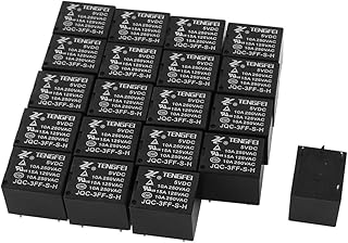 20 Pcs Amplifier Installation 5VDC 250VAC 10A 4 Terminal SPST NO Miniature Power Coil Capacitors Electromagnetic Relay Multi Purpose Relay