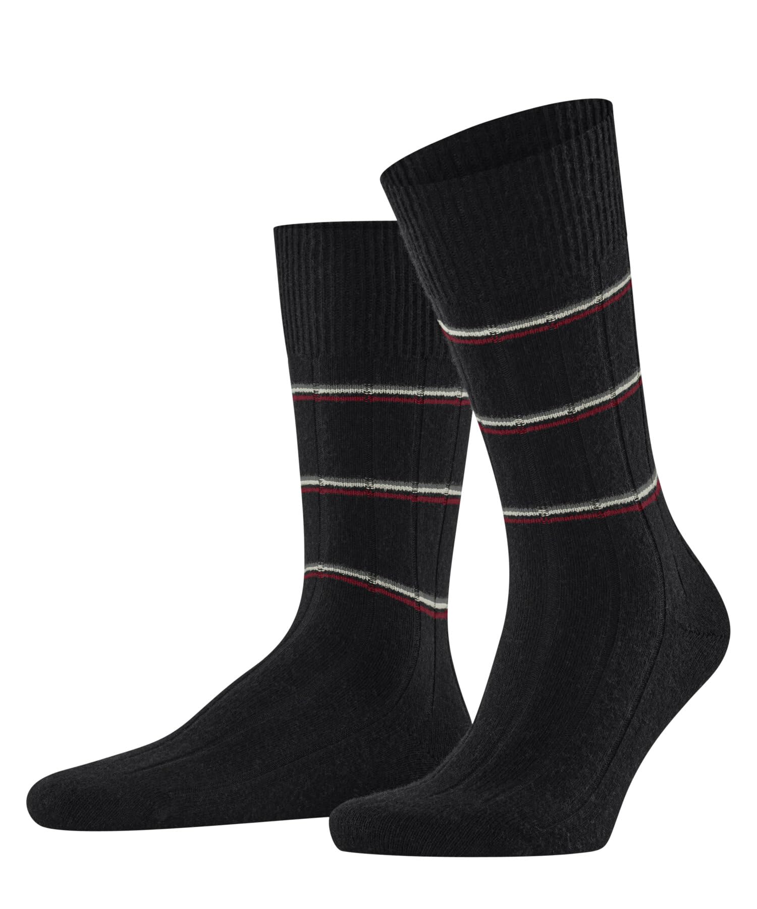 FALKE Men's Lhasa Rib M So Wool Cashmere Plain 1 Pair Socks, Black 3000 Special Edition, 5.5-8
