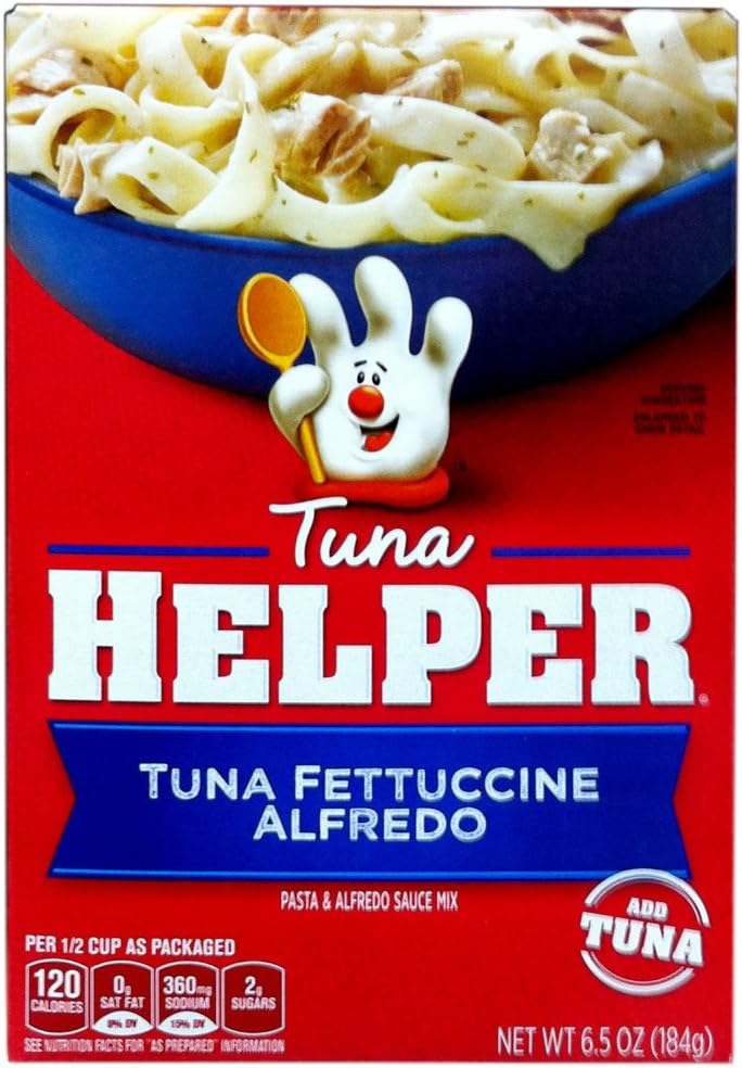 Betty Crocker TUNA FETTUCCINE ALFREDO Tuna Helper 6.5oz (4 Pack)
