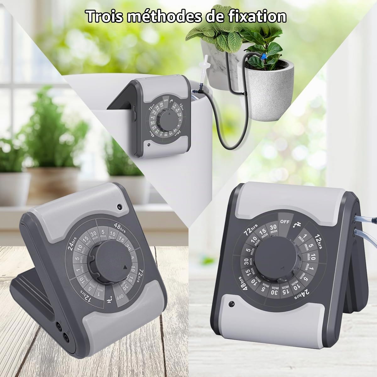 Système d'arrosage automatique pour plantes d'intérieur - Système d'arrosage à faire soi-même et minuterie d'eau programmable pour 10 plantes en pot