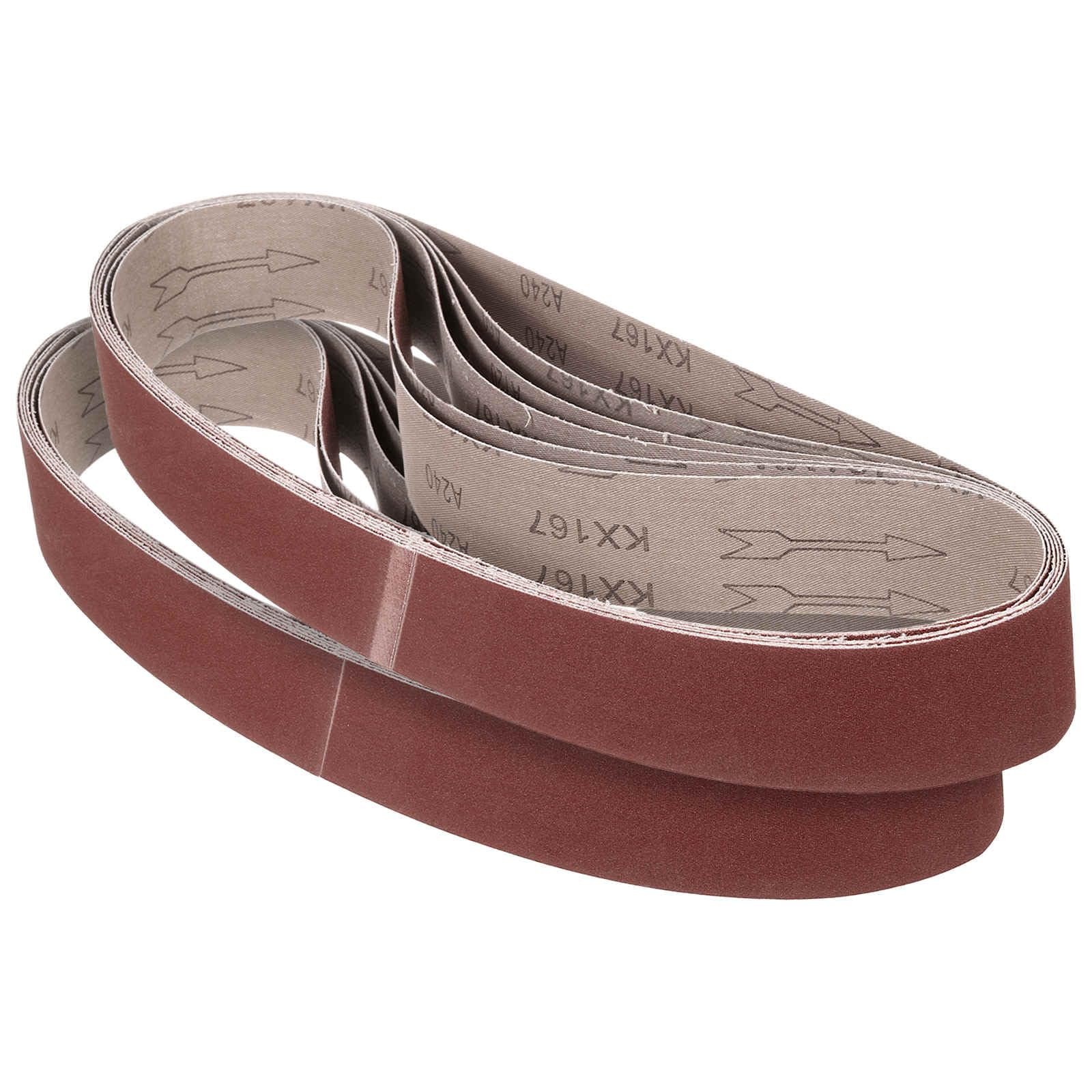 CoCud 50mm x 1220mm Sanding Belt Assorted Set, 15 Piece 80/120/150/240/400 Grits Aluminum Oxide Knife Sharpener Belts Work Sharpening for Belt Sander Knife Carving Tool Metal Working