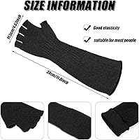 Vista 2 de JenPen 3 Pairs Protective Arm Sleeves Arm Protectors for Thin Skin and Bruising Cut Resistant Sleeve Level 5 Burn Protection