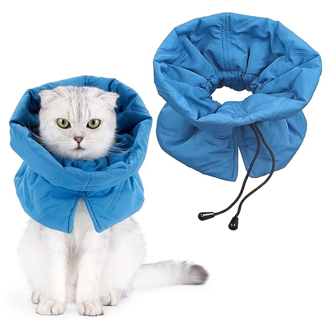Jiavlyx Collar Isabelino Gato, Ajustable Collar de Protección Mascotas, Ajustable 14-25 cm