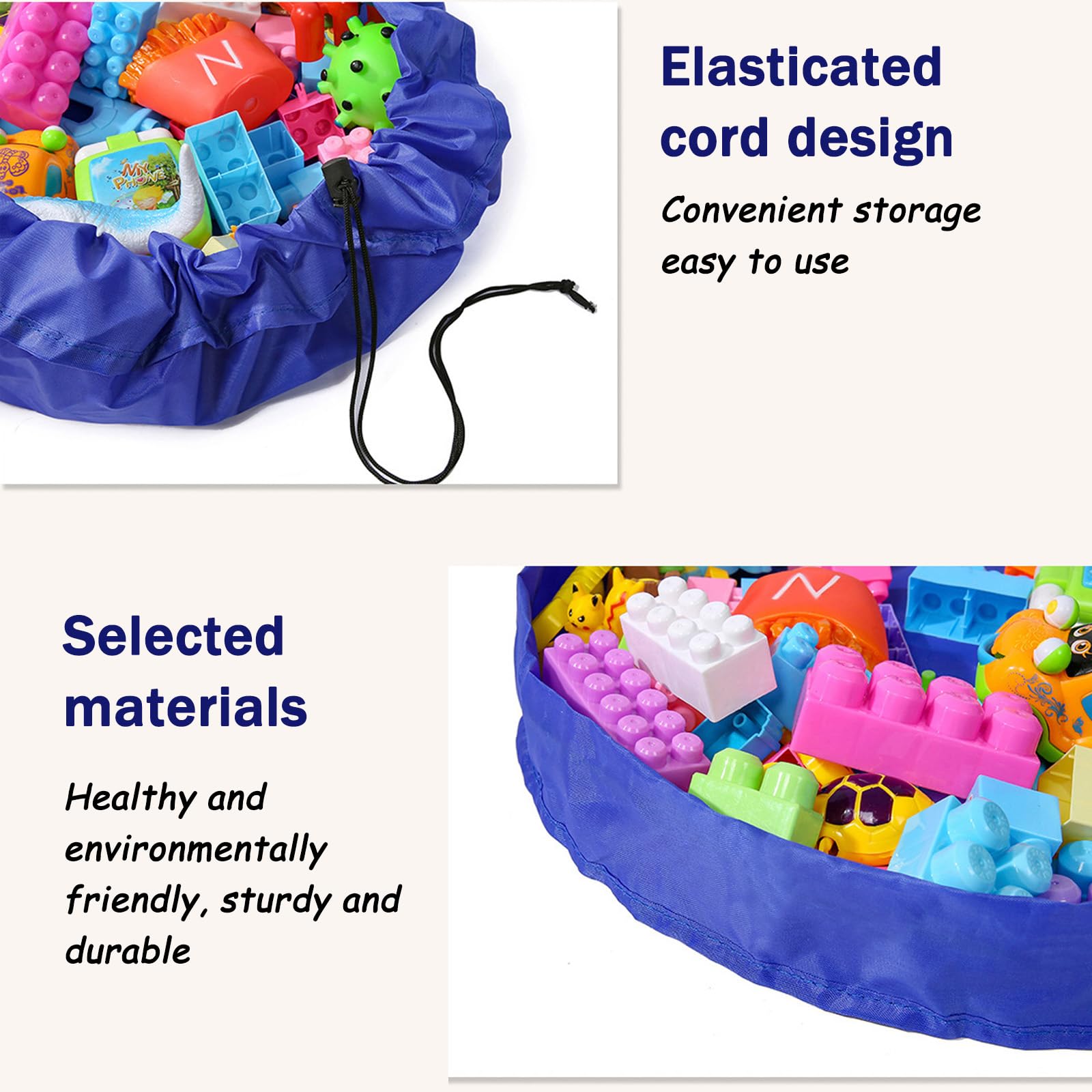 Sac De Rangement Pour Sacs Lego Pour Organiseur Tapis Pliable Organisateur Portable Jouets Tapis De Jeu Pour Enfants De 60 Pouces (150 Cm) De Funky Planet