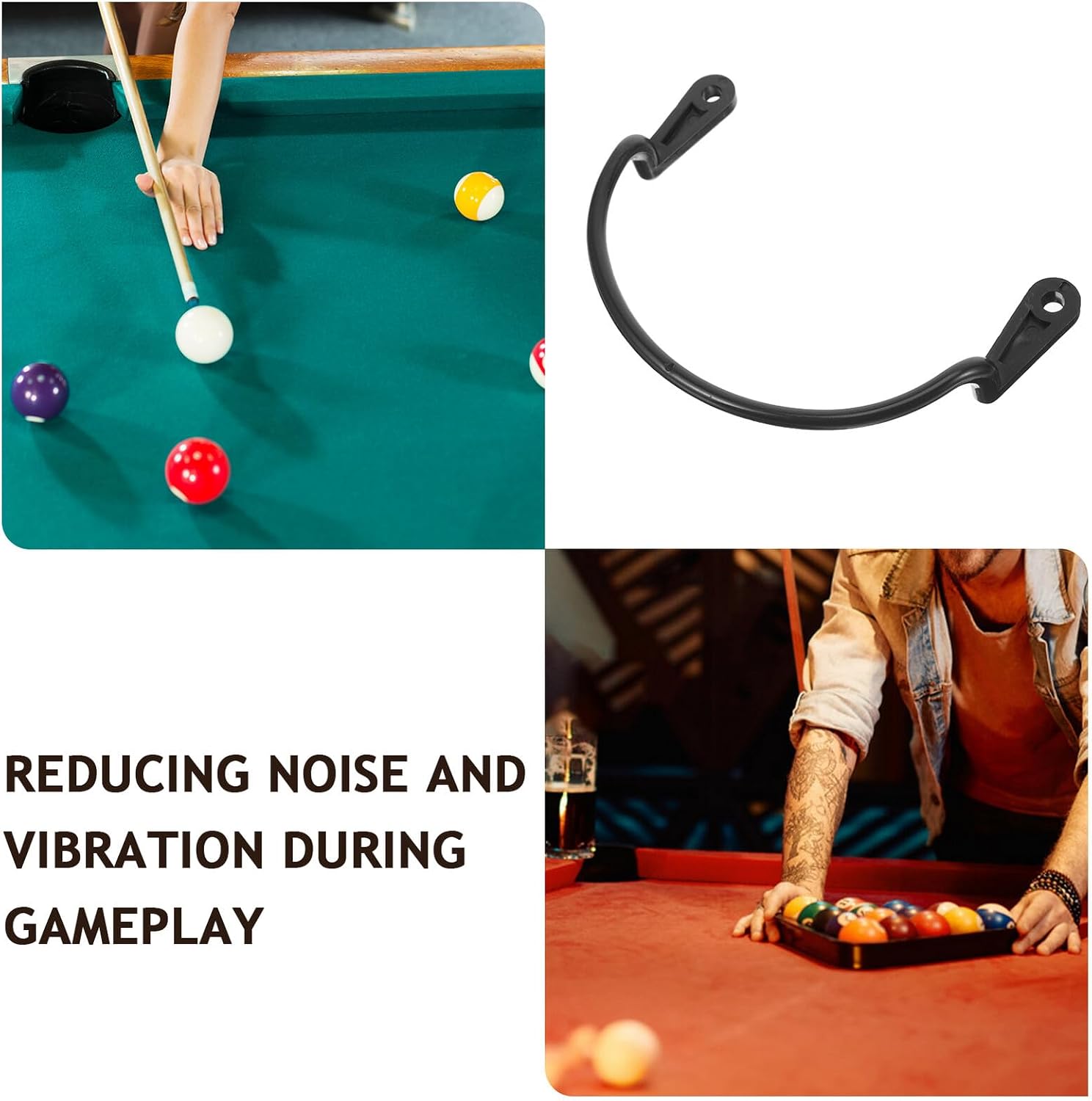 Cabilock 6Pcs Black Plastic Billiard Pool Table Pocket Holders Sports Net Pocket Fixing Accessories Replacement Parts for Snooker and Billiards Equipment