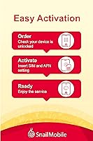 Vista 6 de SnailMobile Tarjeta SIM prepagada de EE. UU. 30 días de datos móviles ilimitados, red 4G-LTE de 2 GB/mes, funciona con iOS y Android