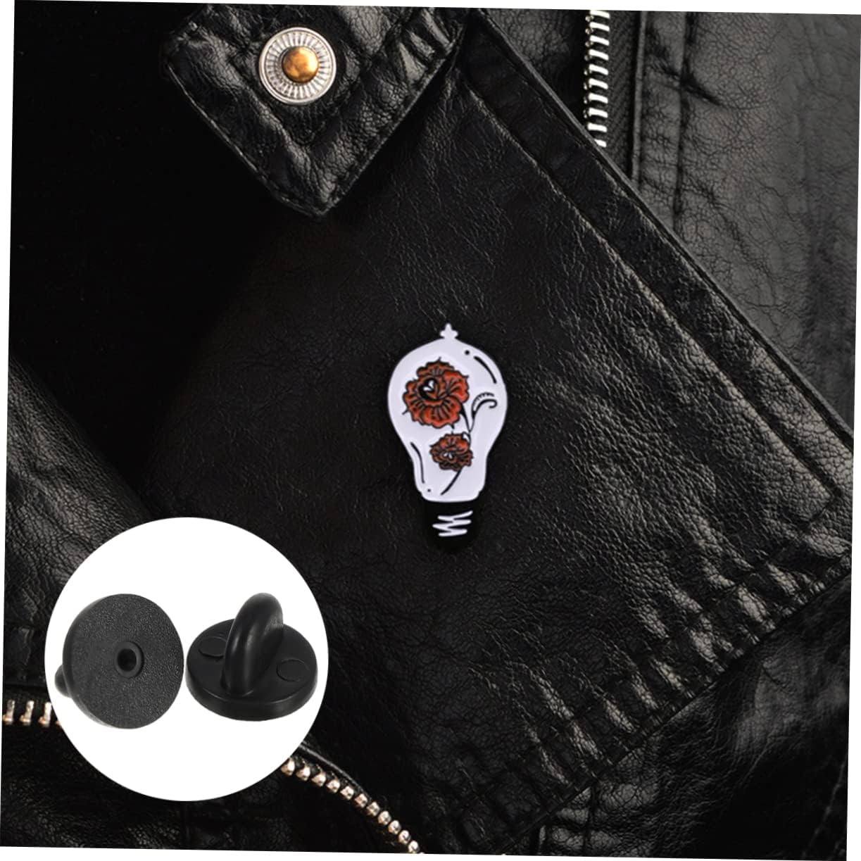 Sewroro 2000pcs Lapel Pin Backs Lightweight Clutch Back Accessories for Badges Tie Tacks and Jewelry Making Easy to Use No Tools Required PVC Replacement for Uniforms