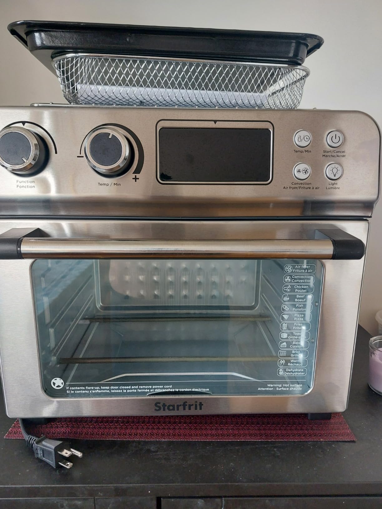 Starfrit Air Fryer Convection Oven XL for 12" Pizza Baking Pan