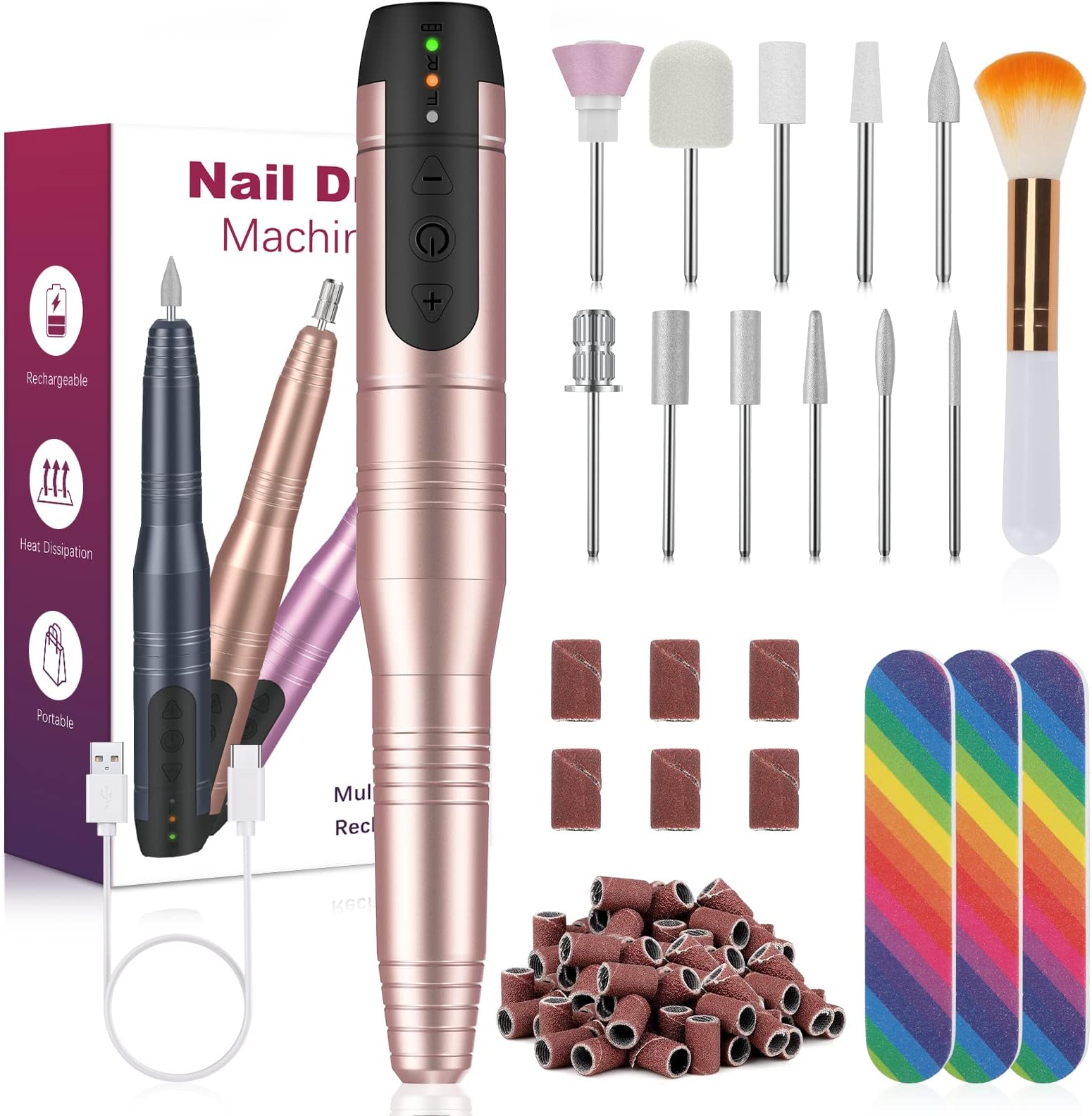 Electric Nail File Manicure & Pedicure Set 2Speed Battery