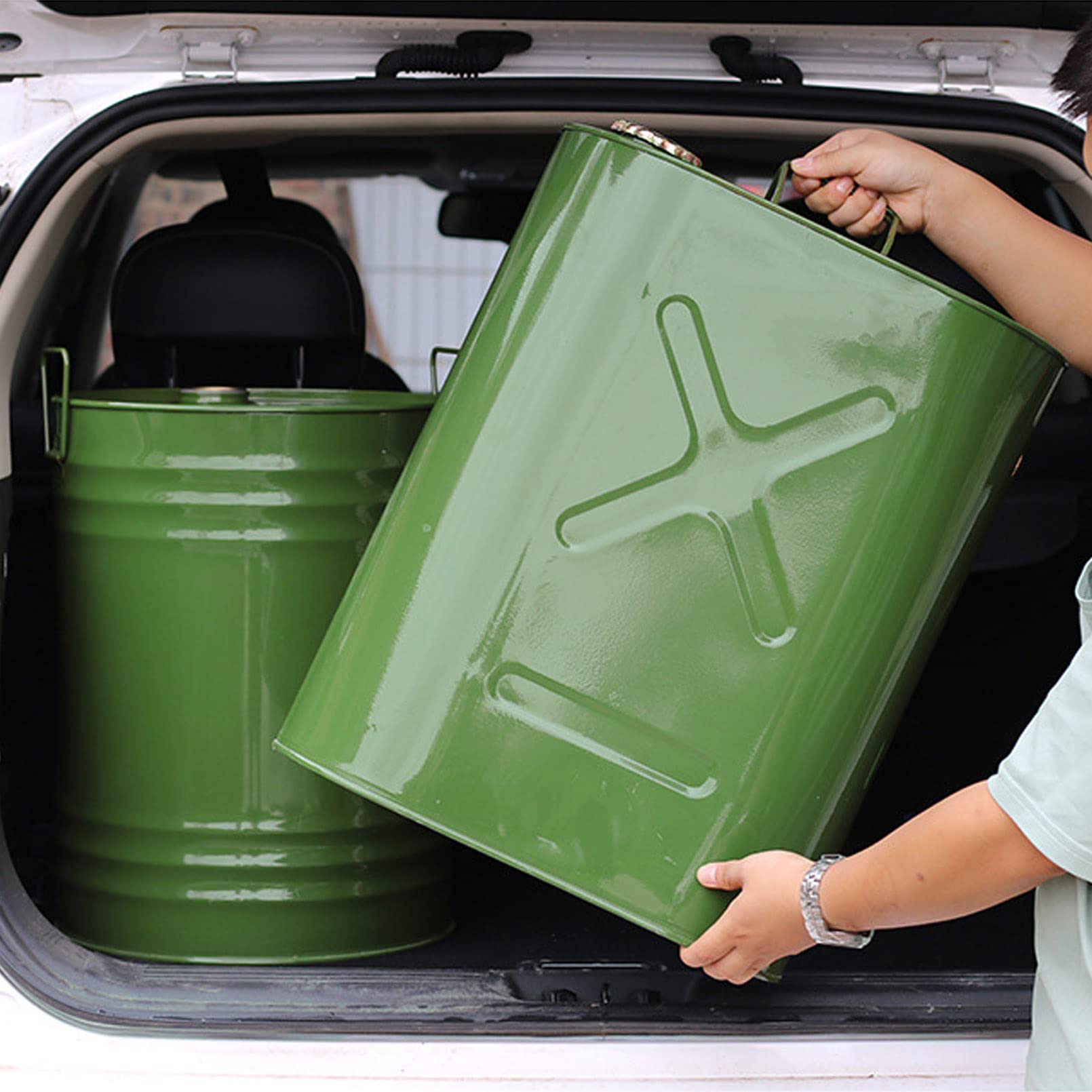 BHBXZZDB Serbatoio Carburante in Metallo da 10L/20L/30 Litri, tanica Diesel Portatile in Acciaio, taniche di Ricambio per Carburante Benzina, taniche da Viaggio
