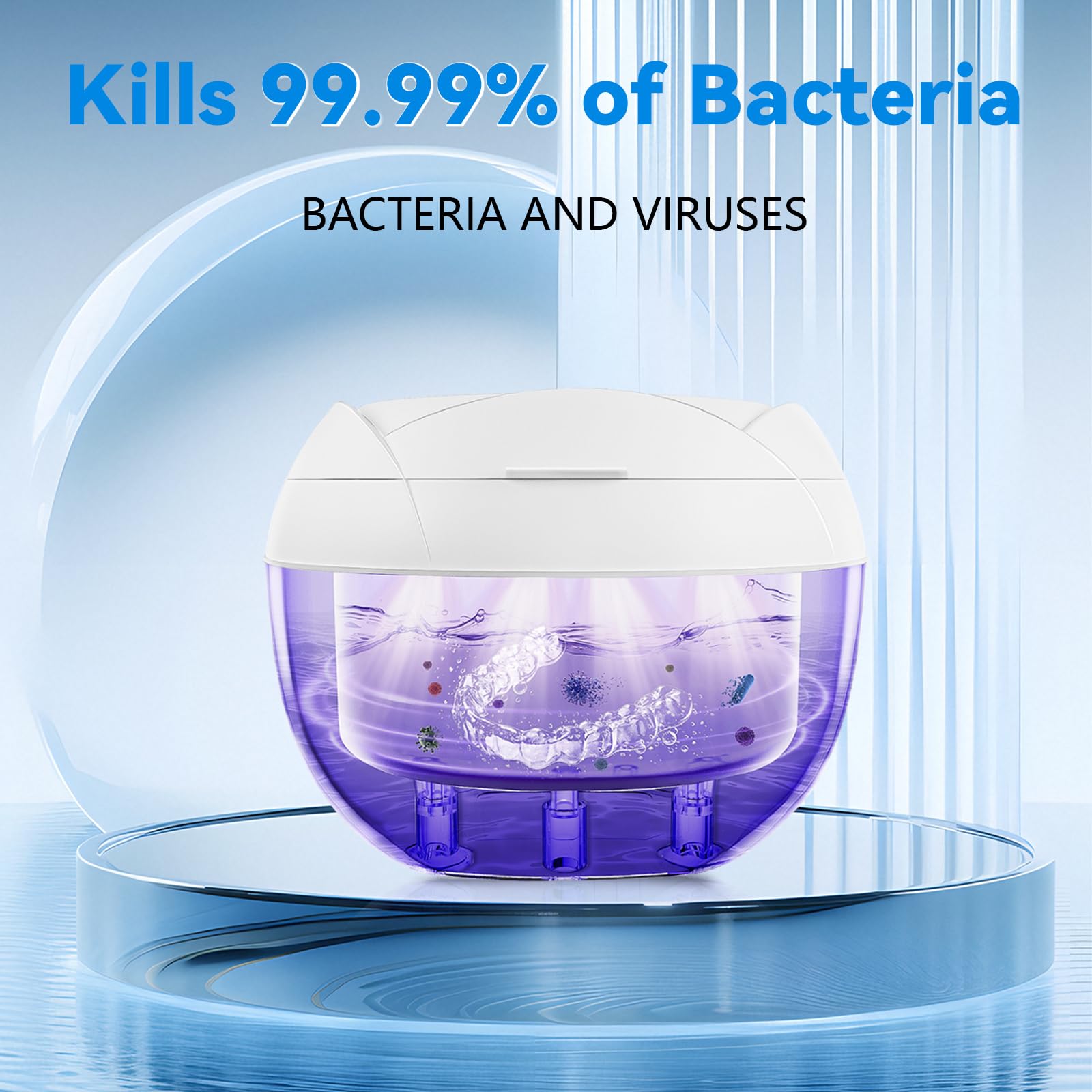 Máquina de limpieza ultrasónica de 45 kHz para limpiador de prótesis dentales 200 ml, protectores bucales, alineador, protector nocturno, cepillo de dientes, joyería, 4 modos de
