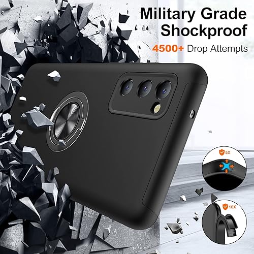 Miniatura 2 de JAME Funda para Samsung Galaxy S20 FE, funda Samsung S20 FE 5G con soporte giratorio, resistente a prueba de golpes, funda delgada para Galaxy S20