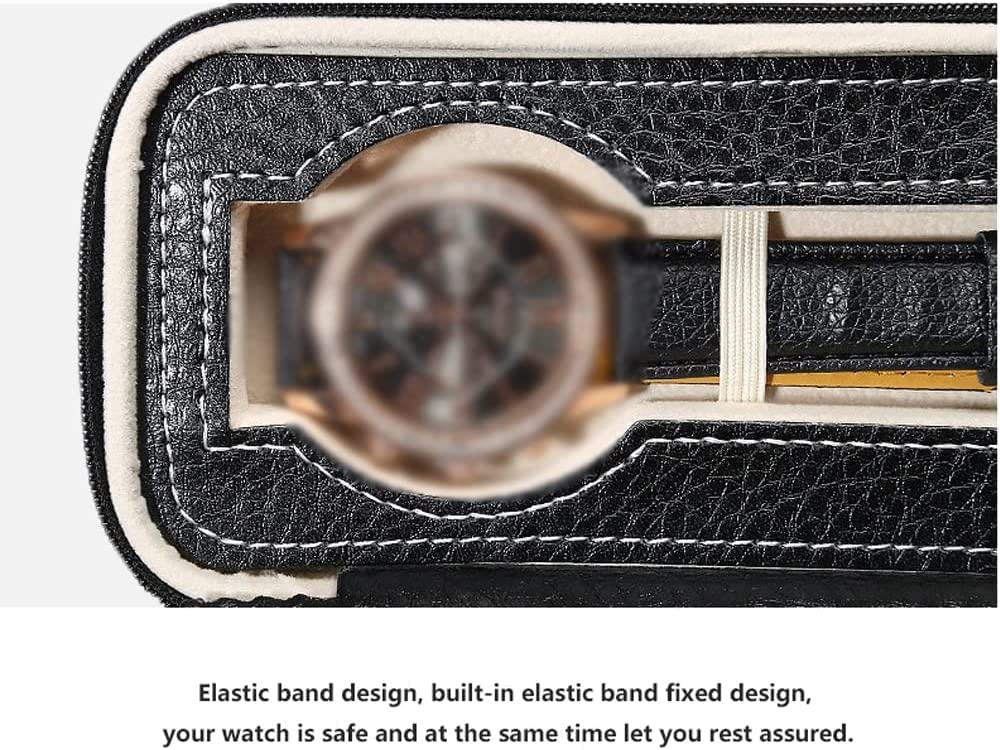 Etui na zegarek Organizer na zegarek Etui na zegarek 2 miejsca na zegarki Skórzany organizer podróżny Gablota dla mężczyzn Kobiety Pudełko do przechowywania biżuterii Pudełko na zegarek Organizator Ro