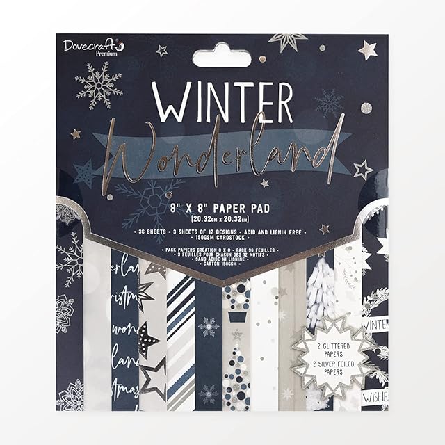 Dovecraft Premium Winter Wonderland FSC 8x8 Paper Pad, Multi, One Size