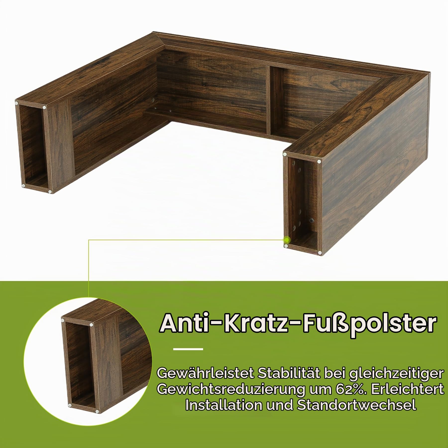 Tribesigns Konsolentisch 105 cm Flurtisch Für Eingangsbereich, Schmaler Tisch Hinter Couch, Farmhouse Konsolentisch Mit Stabiler Doppelbasis, Holzoptik Entryway Table Für Flur Wohnzimmer, Braun