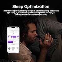 Vista 8 de FitElf 3 Pro Smart Ring - Rastreador de actividad física, monitor de salud y sueño, presión arterial, frecuencia cardíaca y oxígeno