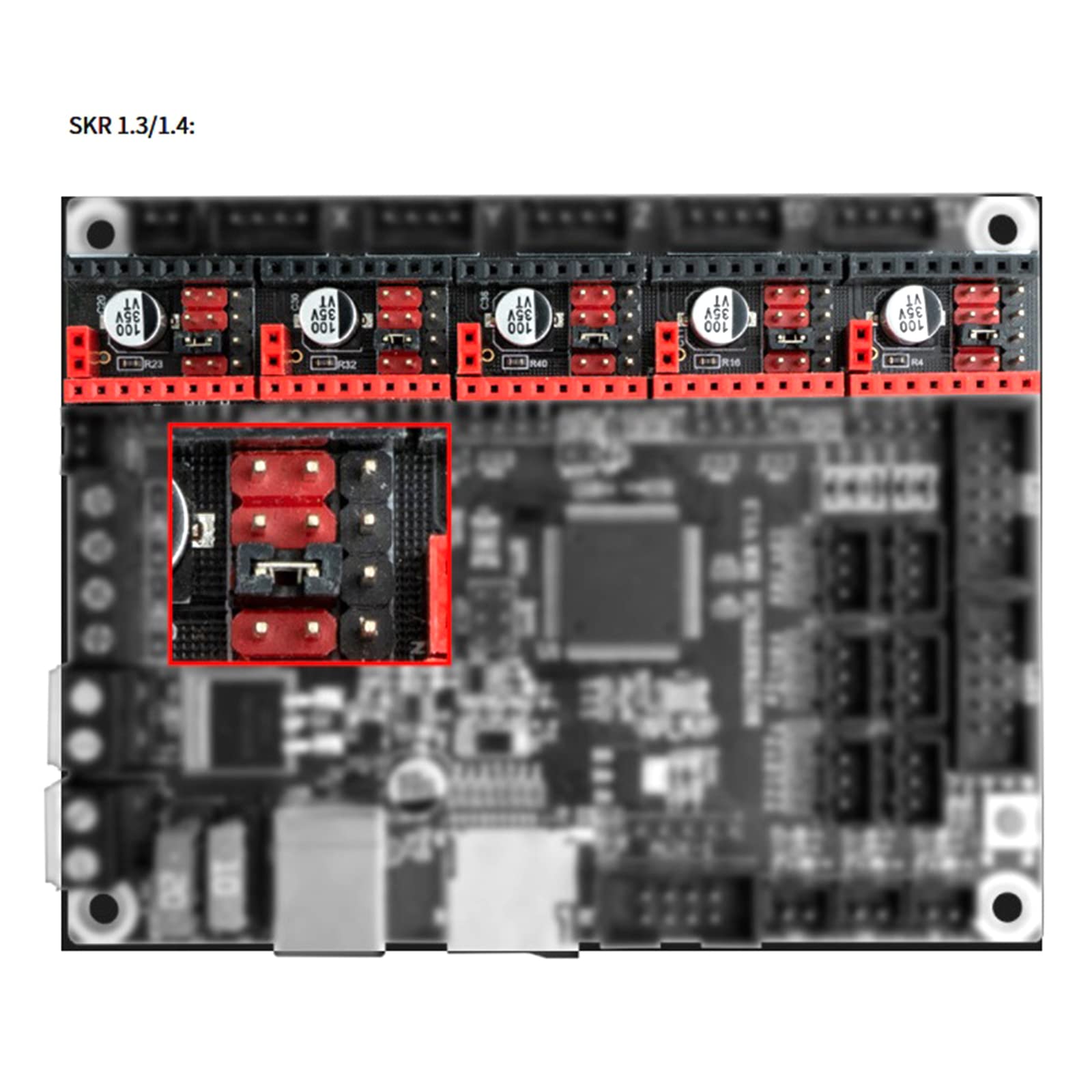 MKS TMC2226V1.0 Stepper Driver 3D Printer Motor Driver mit Heatsink - TMC 2226/2209 Engine Stepping Controller Module - UNF