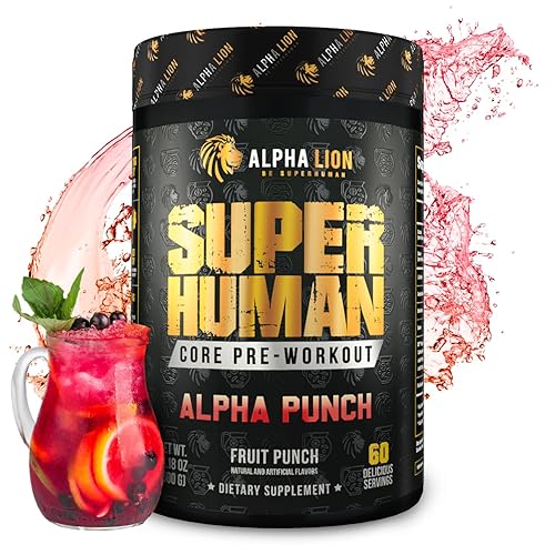 ALPHA LION Core Pre Workout Powder with Creatine for Performance,