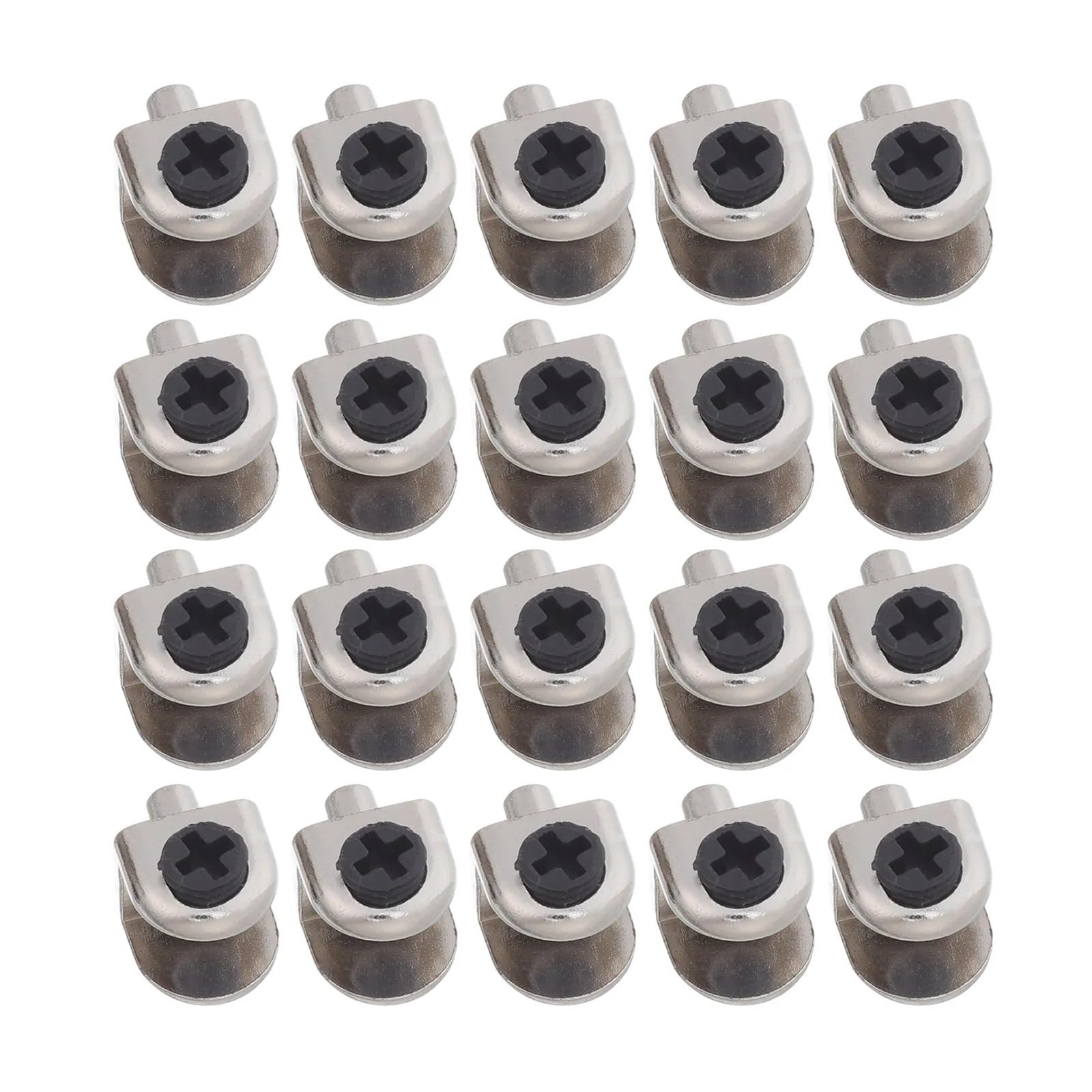 40Pcs Zinc Alloy Glass Shelf Clamp Brackets