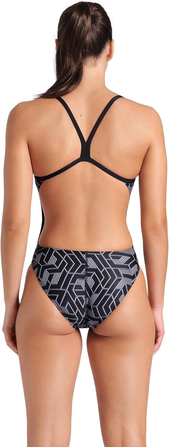Arena Women's Performance Escape Team Print Swimsuit Challenge Back Pro Training Bathing Suit