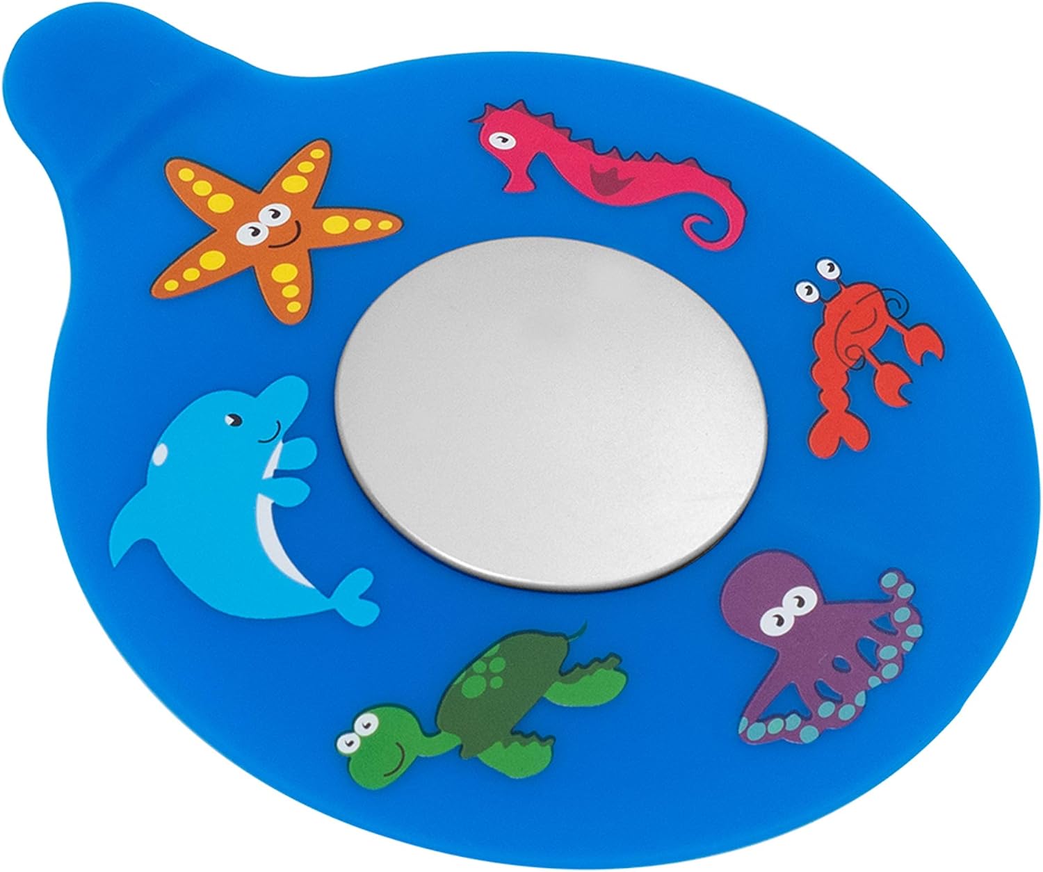 WSZCML Bathtub Drain Stopper, Silicone Tub Stopper Plug, Universal Bath Drain Cover, Kids Tots Babies Gift (Blue Seahorse)
