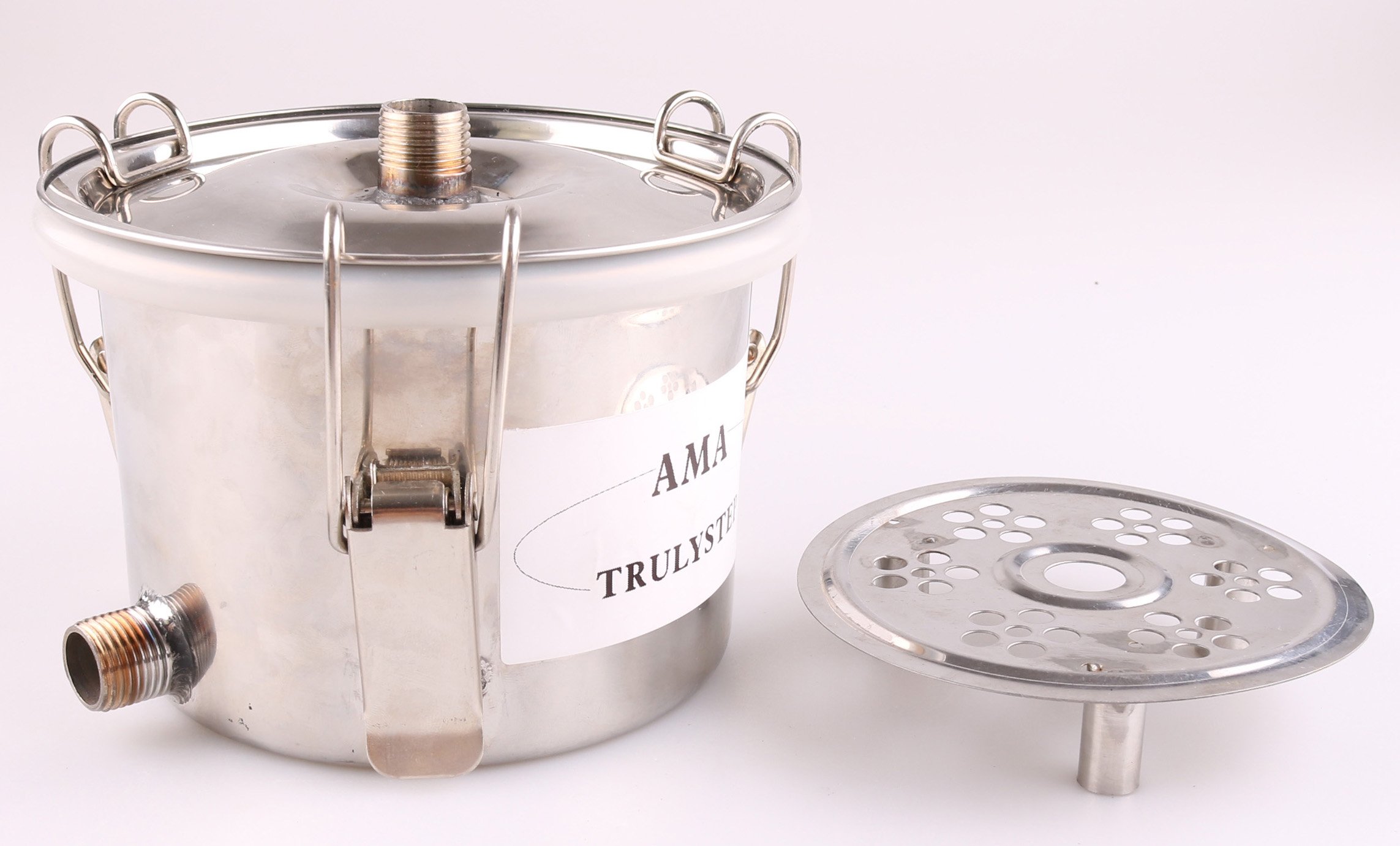 Spare Parts for 3 Pots Moonshine Still/Distiller/Brewing Kit: Stainless Middle/Spice/Fruit Pot & Bellows Pipes (fit 5 Gallon 20 Litres Distiller)