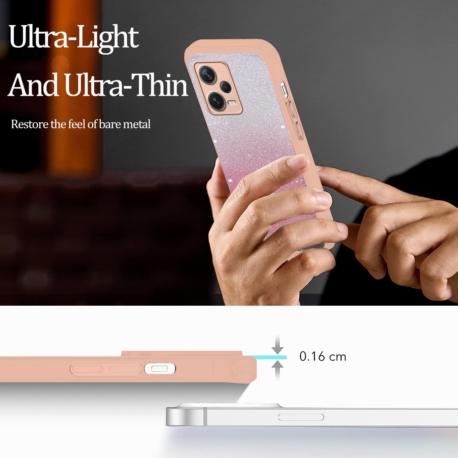 XINYEXIN Coque pour Xiaomi Redmi Note 12 Pro 5G avec Anneau Support Rotatif à 360 Degrés, Souple TPU Silicone Case Antichoc Housse Bague Étui pour Xiaomi Redmi Note 12 Pro 5G