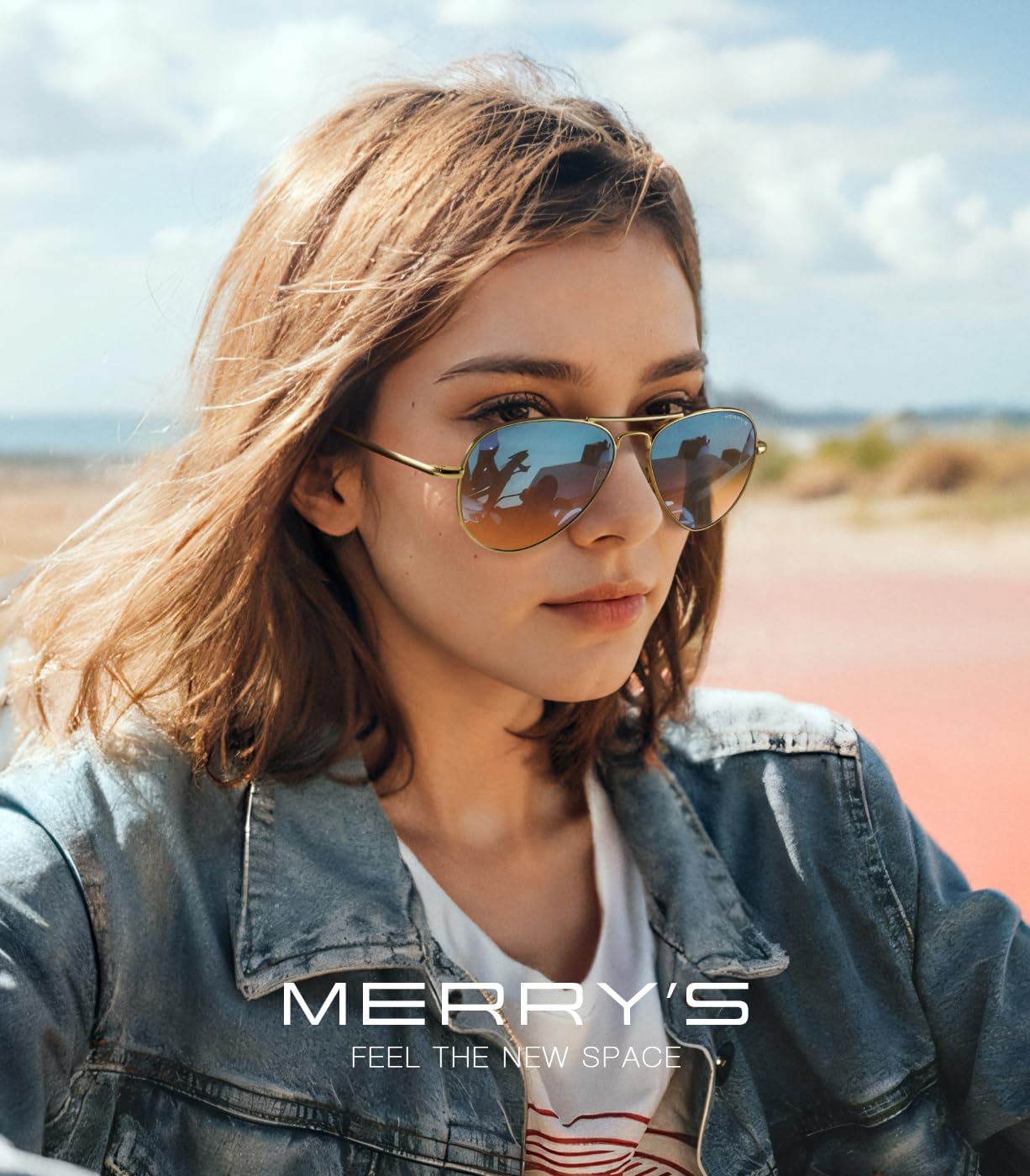 MERRY'S Classic Aviator Military Polarized Sunglasses for Men or Women S8562 - Image 2