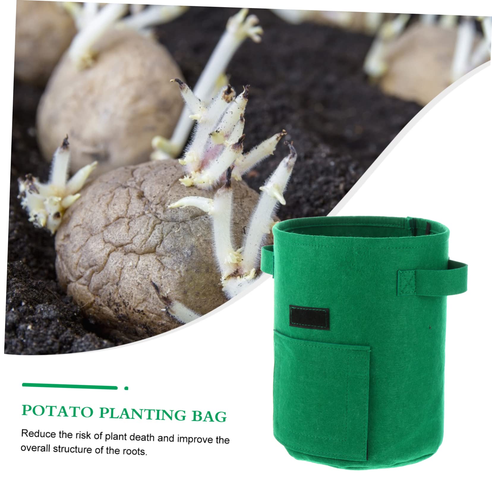 BESTonZON 2 Sätze Pflanzsack Vliesstoff Gallonen Kartoffel Und Süßkartoffel Pflanztaschen Mit Sichtfenster Und Stabilem Wiederverwendbar Und Atmungsaktiv Für Garten Und 2 Stücke * 2