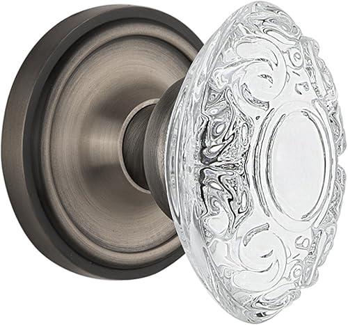 Miniatura 4 de Nostalgic Warehouse 753630 Roseta clásica con perilla victoriana de cristal, 2.75 pulgadas, cromo brillante