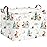 HKEC Rectangle Storage Basket with Handles,Collapsible Storage Bin,Books Box,Gift Basket(Animal Christmas)