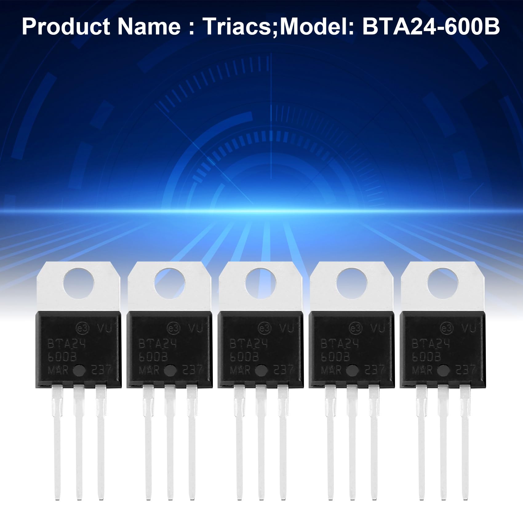 5 Stück T0-220AC Paket Scr Standard Triacs 600V 25 Produktbild-Vorschau 5