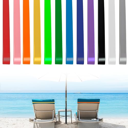 12 bandas de toalla Bandas coloridas de toalla de playa de 8 pulgadas, bandas de goma de silicona para suministros de oficina, bandas elásticas
