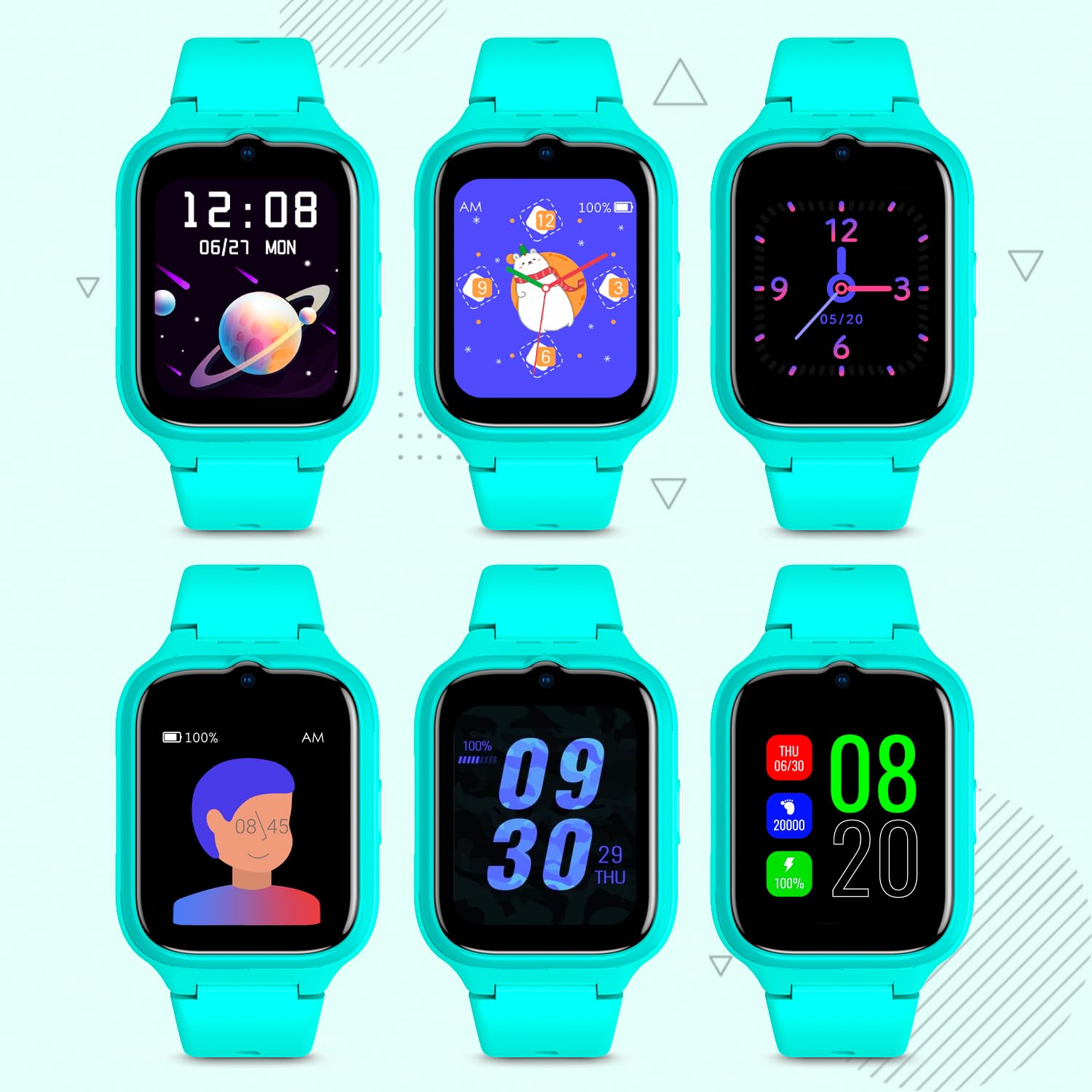 SPC Smartee 4G Kids Smart Watch dla dzieci, GPS, rozmowy wideo i rozmowy wideo, czat rodzinny, tryb szkolny, przycisk SOS, IP68 i zarządzanie smartwatchem w darmowej aplikacji Smart Clan
