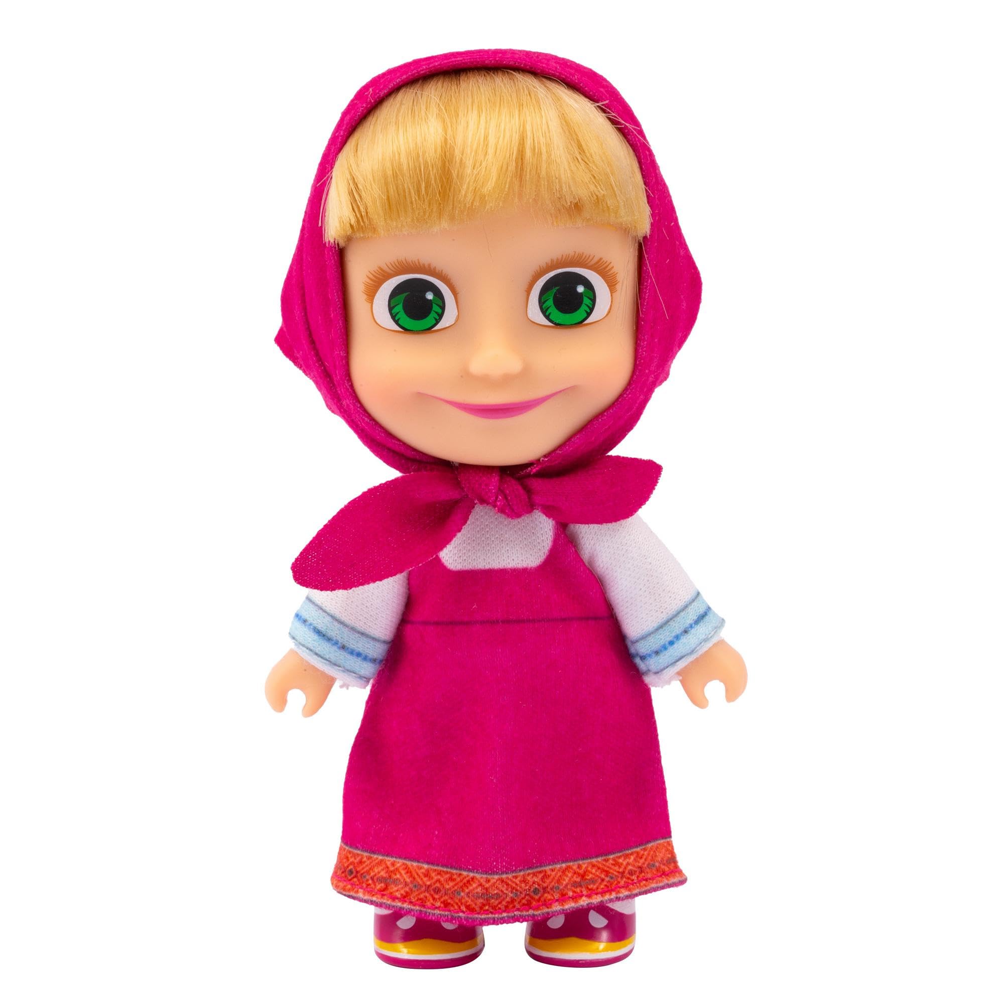 Giochi Preziosi Masha E Orso - La Coppia Di Masha Da 12 Cm Con Vestizione Classica E Il Morbido Orso Da 20 Cm In Un' Unica Confezione, Per Bambini A Partire Dai 3 Anni