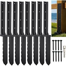 8Pcs Fence Post Repair Kit, Quick Fix Broken/Wobbly Wooden Fences