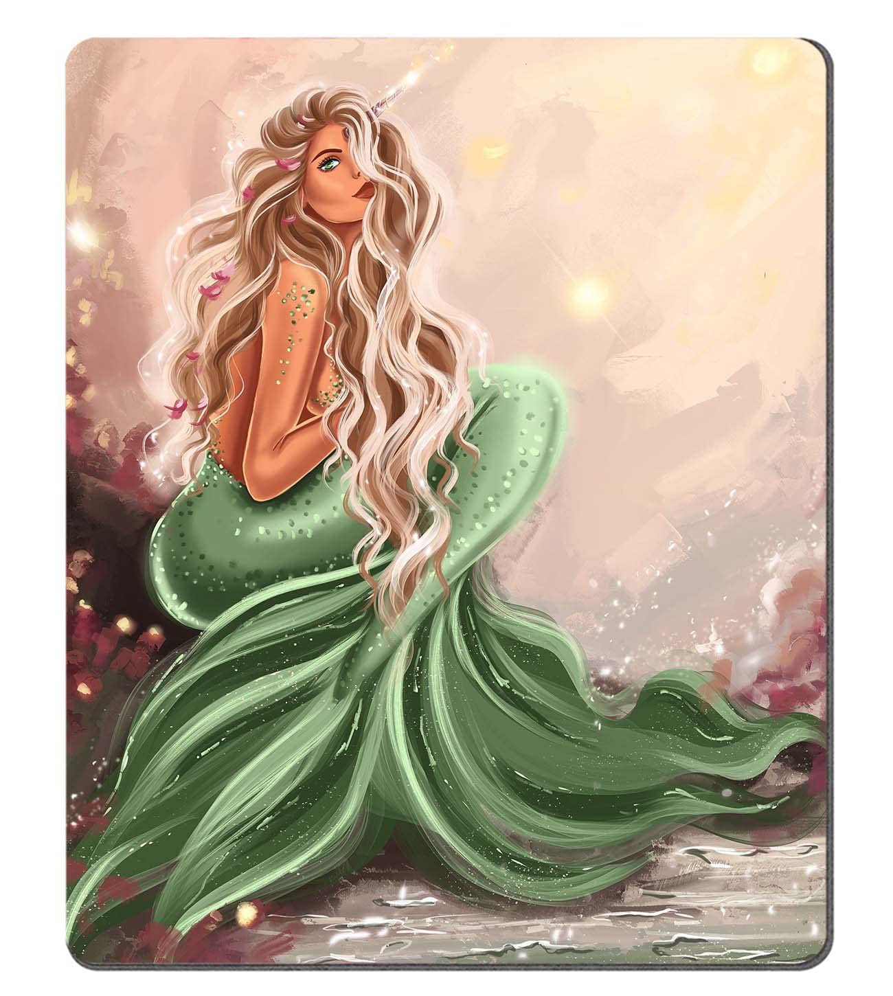 Ghatobty Mouse Pad Mermaid Square Mousepad Desk Mat With Non Slip - View #10