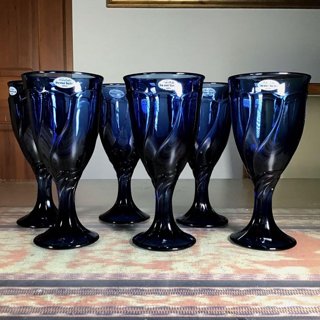 Amazon | Noritake Sweet Swirl ワイングラス 6客 大サイズ | ノー