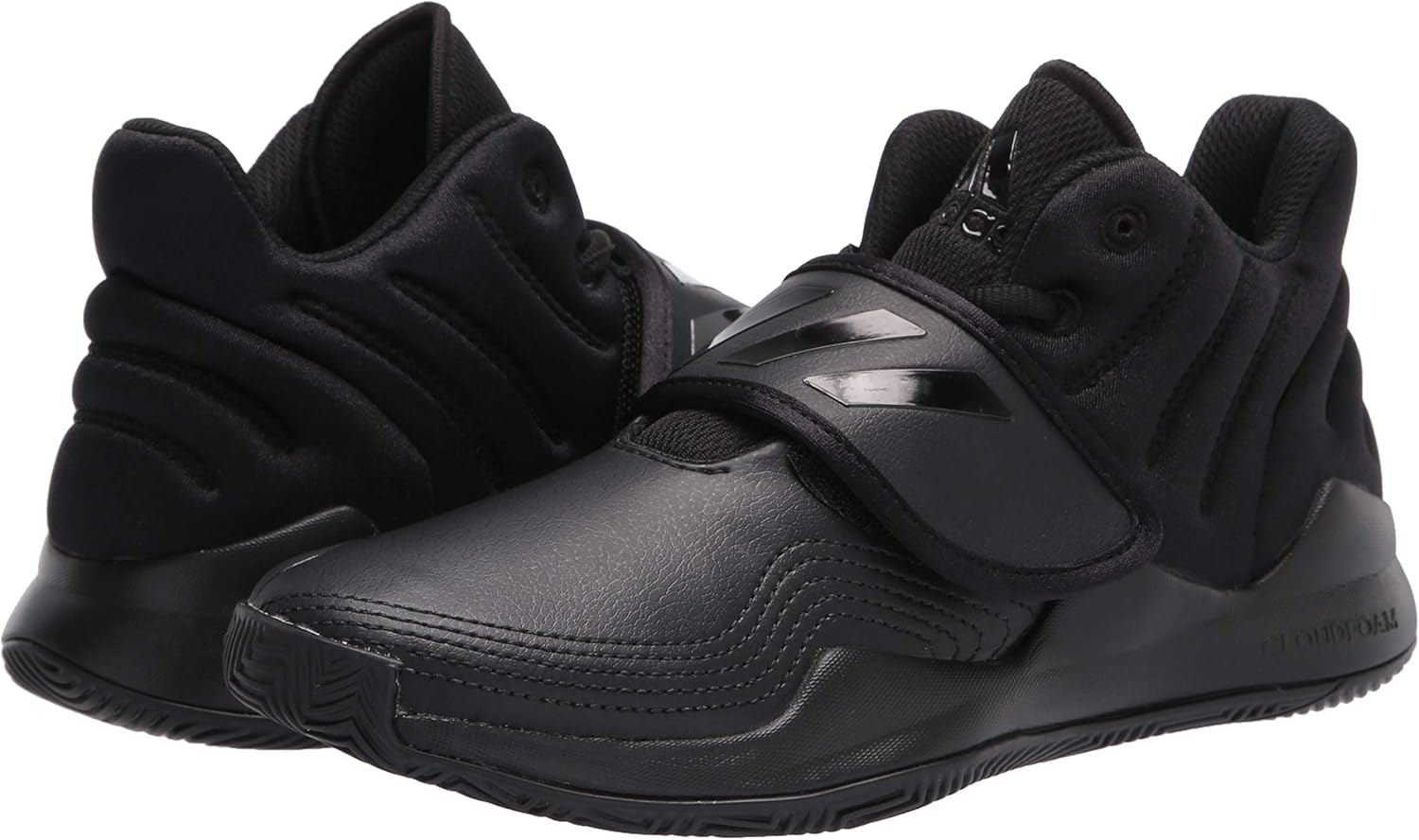 adidas Unisex-Baby Deep Threat Wide Basketball Shoe 5 Big Kid Black/Black/Black