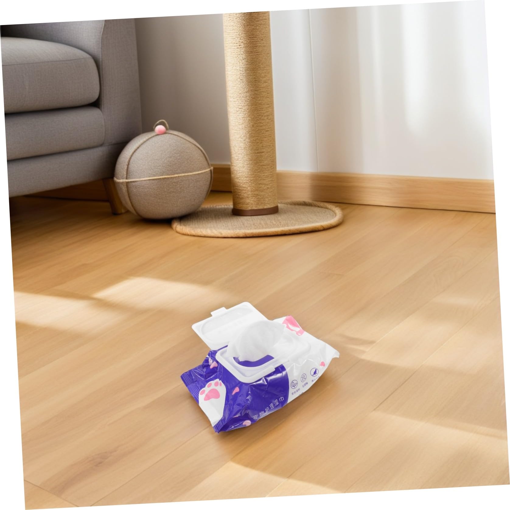 Lingettes pour Chiens et Chats Hypoallergéniques, Tissu Non Tissé, 80 Pièces par Paquet, Portables, pour Toilettage et Voyage