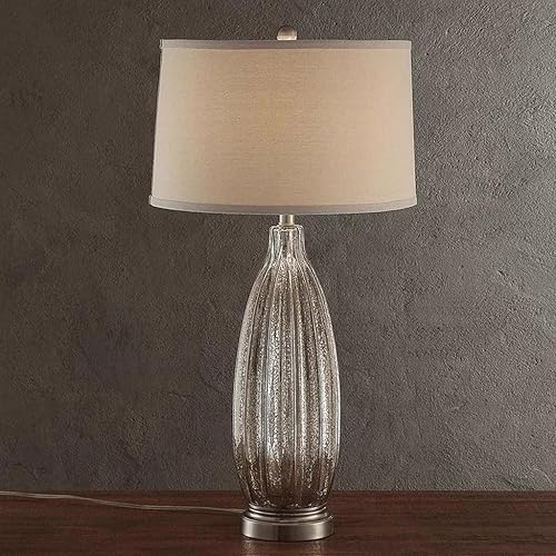 Miniatura 4 de Lamp for Desk Fabric Glass Table Lamp Bedroom Simple Modern Retro Bedroom Villa Living Room Large Light Luxury Bedside Lamp Desk Lamps for Home