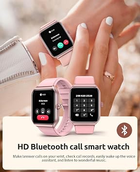 Smart Watches for Man Women with Bluetooth Call,1.91 Smartwatch with Heart Blood Pressure/Blood Oxygen/Rate/Sleep Monitor,100+ Sports Mode Fitness Tracker with IP67 Waterproof for iOS Android