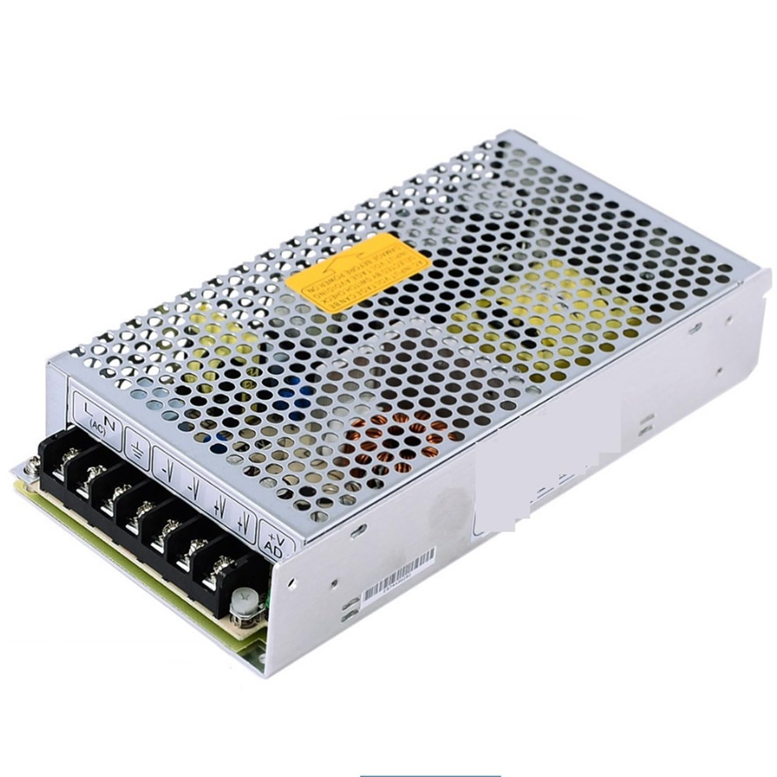 1 unidad de fuente de alimentación conmutada RS-150-15 de 150 W con salida única, 15 V y 10 A.