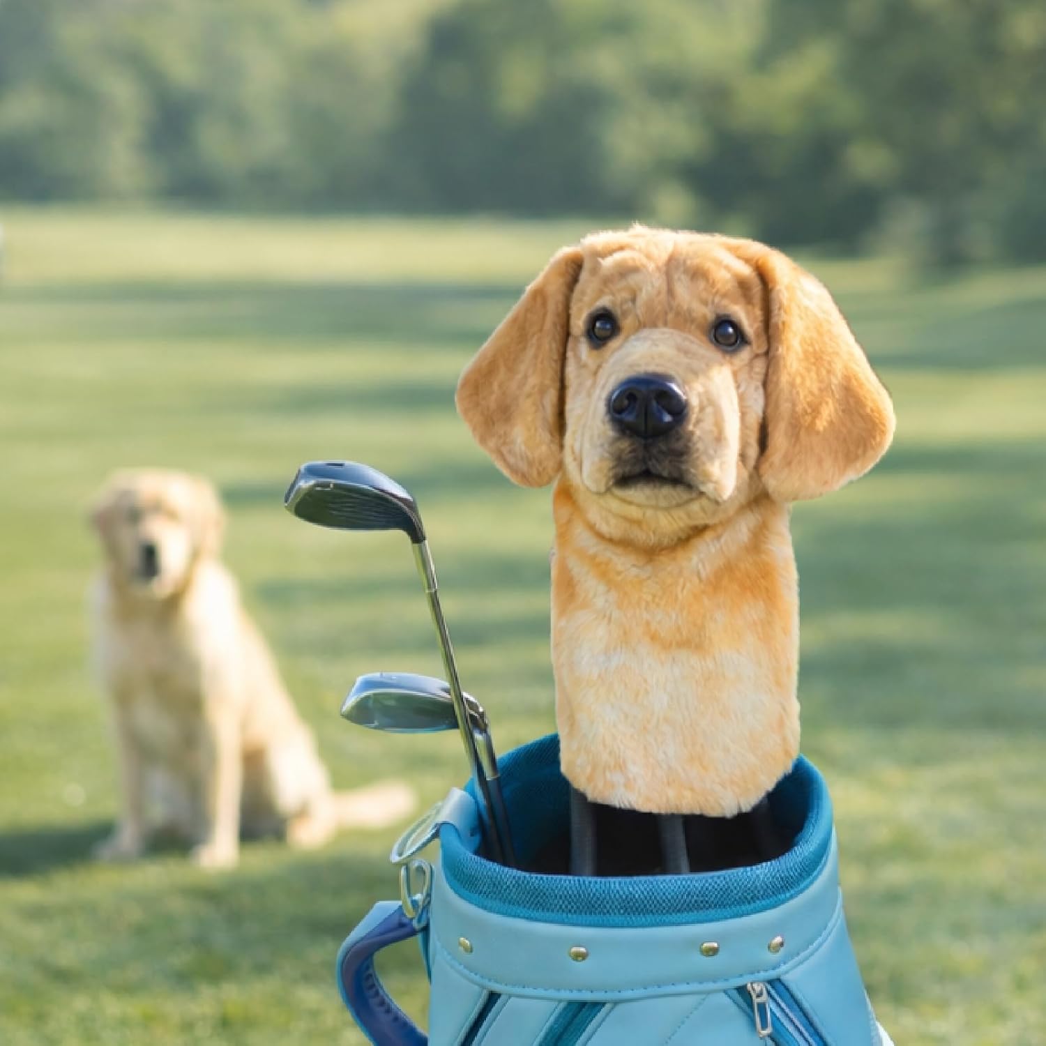 Dog Golf Club Head Covers Neutral Palette for Adult Collectors Stuffed Cute Dog Plush (Golden Labrador)