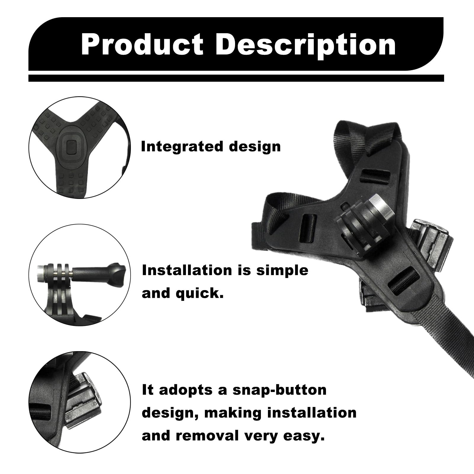 Kask motocyklowy, uchwyt pod brodę, antypoślizgowy uchwyt na kask, do GoPro Hero 13, 12, 11, 10, 9, 8, 7 Max Mini, do Insta360, X5, X4, X3, X2, do DJI Osmo Action 5, 4, 3